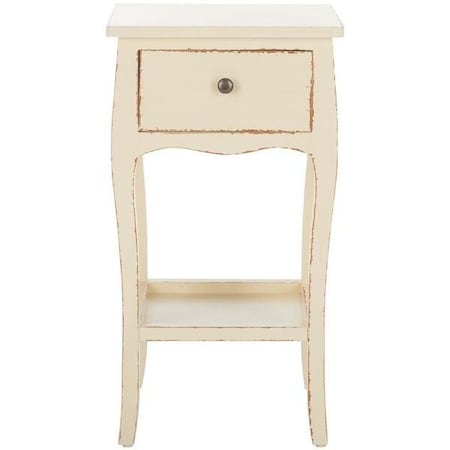 Safavieh Thelma End Table- Vintage Cream - 30 x 14.2 x 16.1 in. AMH6619D
